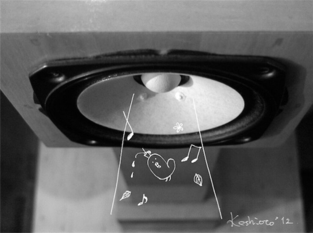 カフェケシパール、特別営業ケシオトの紹介。スワンスピーカー。